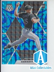 2021 Panini Mosaic Garrett Crochet Reactive Blue Mosaic Prizm White Sox 257